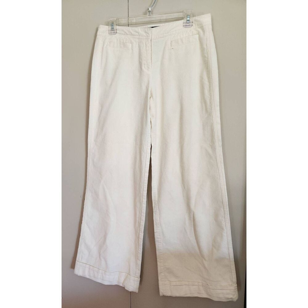 W18 Express cream stretch wide leg corduroy pants, sz 9/10 NWT